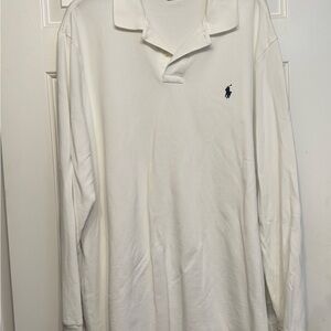 Polo by Ralph Lauren Men's White Long Sleeve Polo